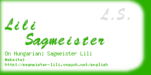 lili sagmeister business card